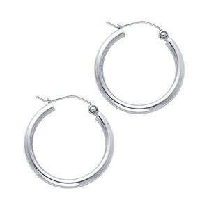 14K real gold Hoop Earrings | Hoop earrings | 2 mm thickness | 20 mm Dimeter |